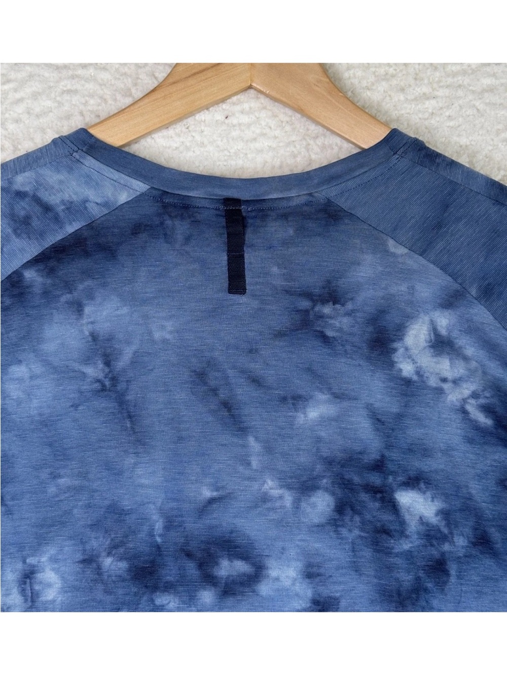 Lululemon Always Agile Short Sleeve Shirt Diamond Dye Navy Men's Size Large - Picture 7 of 10